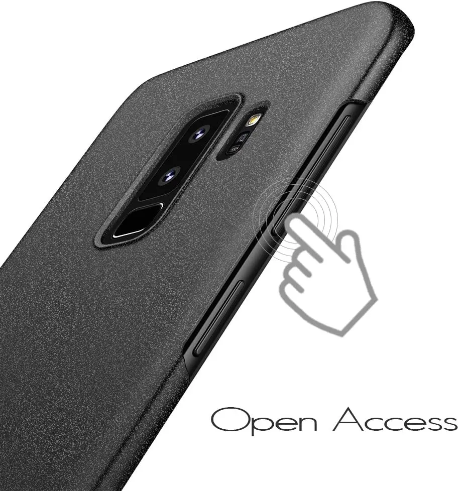 Super Luxury Matte Black Phone Cover - Premium Hard Slim PC Case