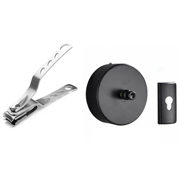 

1Pcs Stainless Steel Nail Tips Clipper Trimmer & 1Pcs Portable Stainless Steel Retractable Clothesline Indoor Outdoor