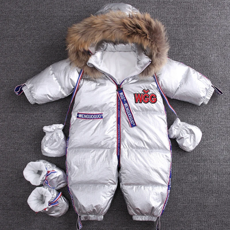 Jacket Silver Snowsuit IYEAL Russian Winter Waterproof Baby