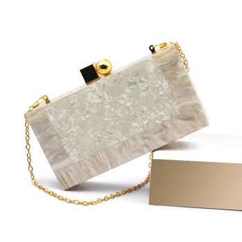 

2020 New Acrylic Purse Box Clutch Luxury Handbags Women Bag Designer Messenger Bag Ladies Evening Handbag D659