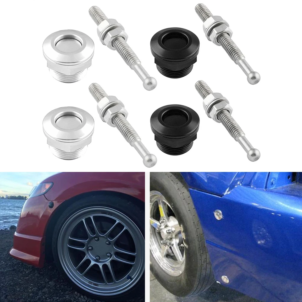 4 Pieces Quick Release Latch Low Profile Hood Pins Lock Car Lock 7/8 inch Quick Latch for Hood
