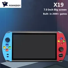 Powkiddy X19 портативный игровой плеер 7,0 дюймов HD экран Ретро игровая консоль мульти симуляторы Встроенный 2000+ игры двойной рокер