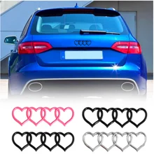

1PC Love Heart Logo Rear Trunk Tail Label Badge Car Sticker Accessories Hart Logo Kofferbak Badge Embleem Decal Sticker