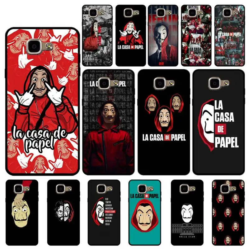Чехол для телефона Motirunner La Casa De Papel Money Heist черный корпус Samsung A6 A8 Plus A7 A9 A20 A20S A30 A30S A40