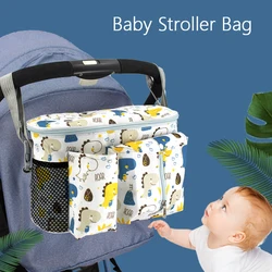 Sac à couches à motif de dessin animé pour poussette de bébé, organisateur de sac à couches, soins infirmiers, sacs à couches pour maman, panier à crochet étanche, accessoires de poussette 