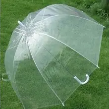 2021 New Fashion Transparent Clear Bubble Dome Shape Umbrella Outdoor Windproof Umbrellas Princess Weeding Decoration