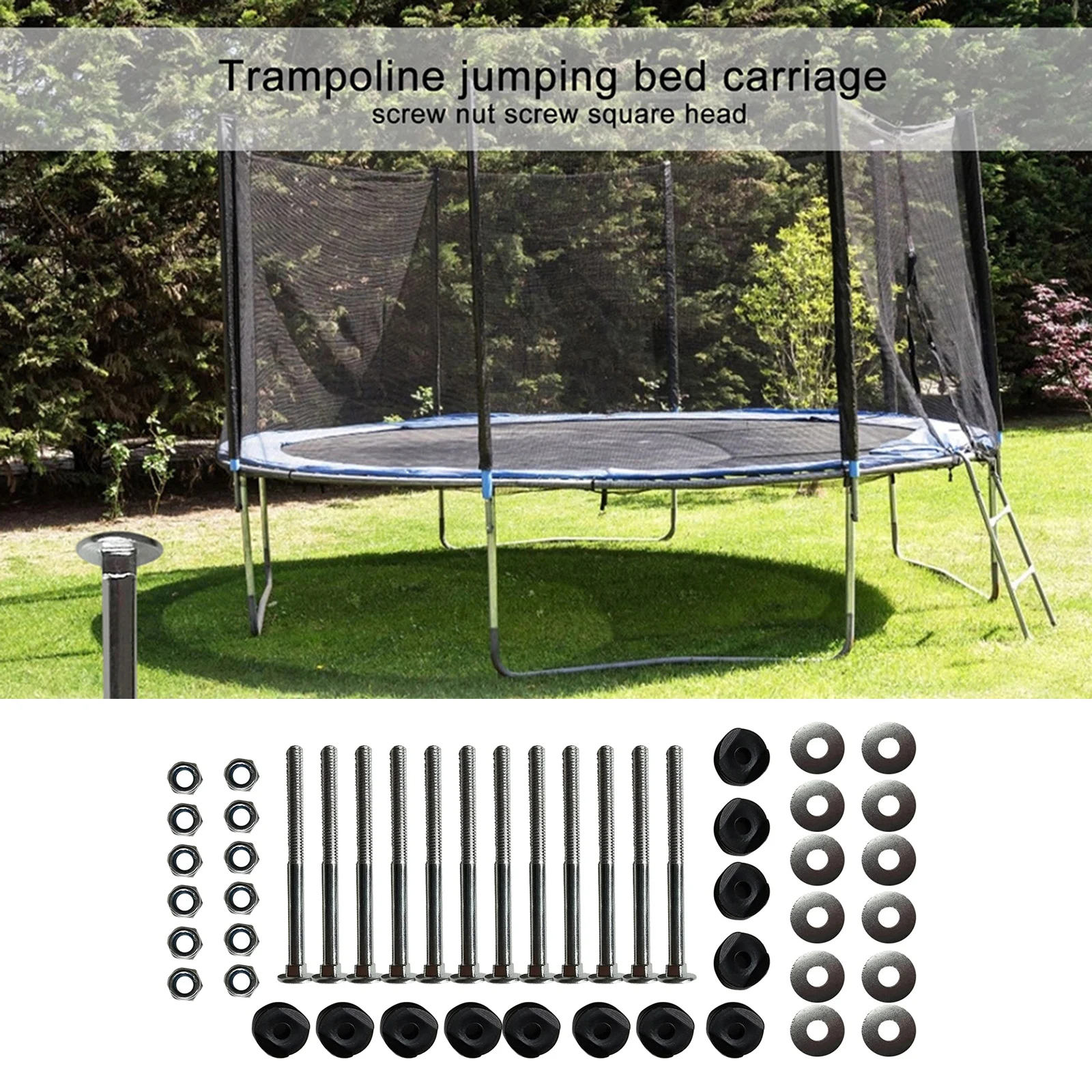 12pcs Black Trampoline Enclosure Pole Gap Spacers Plastic Parts for Stability will fit most models of | Спорт и развлечения