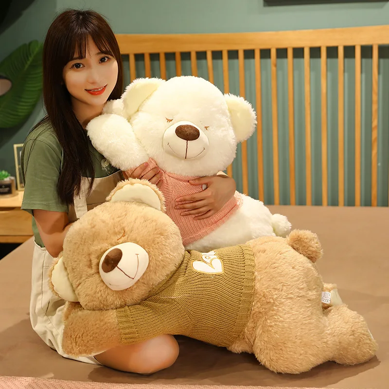 80-100Cm Peluche Animale Kawaii Con Bambole Maglione Peluche Morbido Cuscino Orsacchiotto