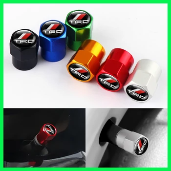 

4PCS Car Wheel Tire Valve Cap Tyre Air Valve Cap Aluminum for Toyota C-HR RAV4 Yaris 4WD TRD Prado Prius VVT-I Camry Land Cruise