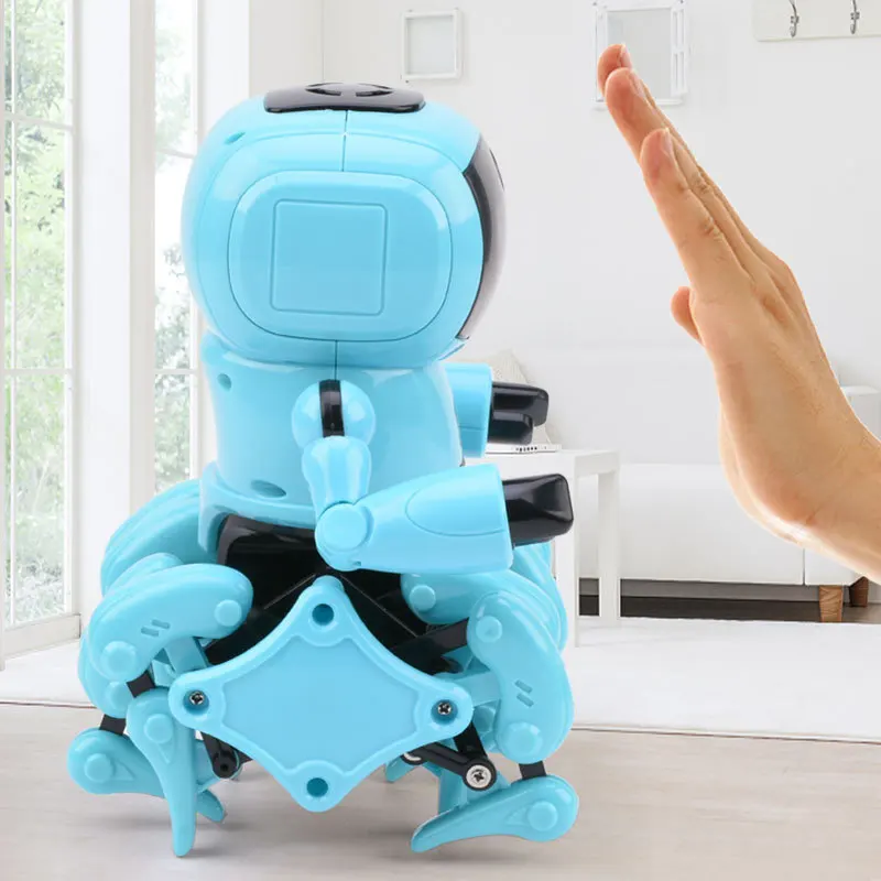 Smart Robot Gesture Sensing DIY Assembled Robot kit Gesture Smart Follow Infrared Obstacle avoidance Robots Toys For Children