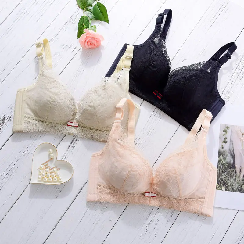 Guoenenyy New Sexy Lace bra for women Wire Free Seamless Lingerie Adjusted bras underwear Bralette lingerie female