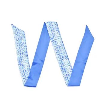 

47" Skinny Silk Scarf Bandana Handbag Handle Wrap Neck Ribbon Scrunchie Hair Purse Bands Scarves