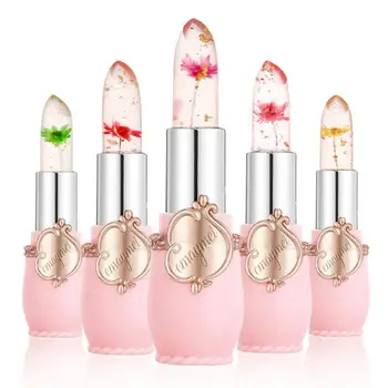 

1pcs Transparent Flower Jelly Color Changing Lipstick Repair Waterproof Long Lasting Moisturizing Lip Balm Lip Care TSLM1