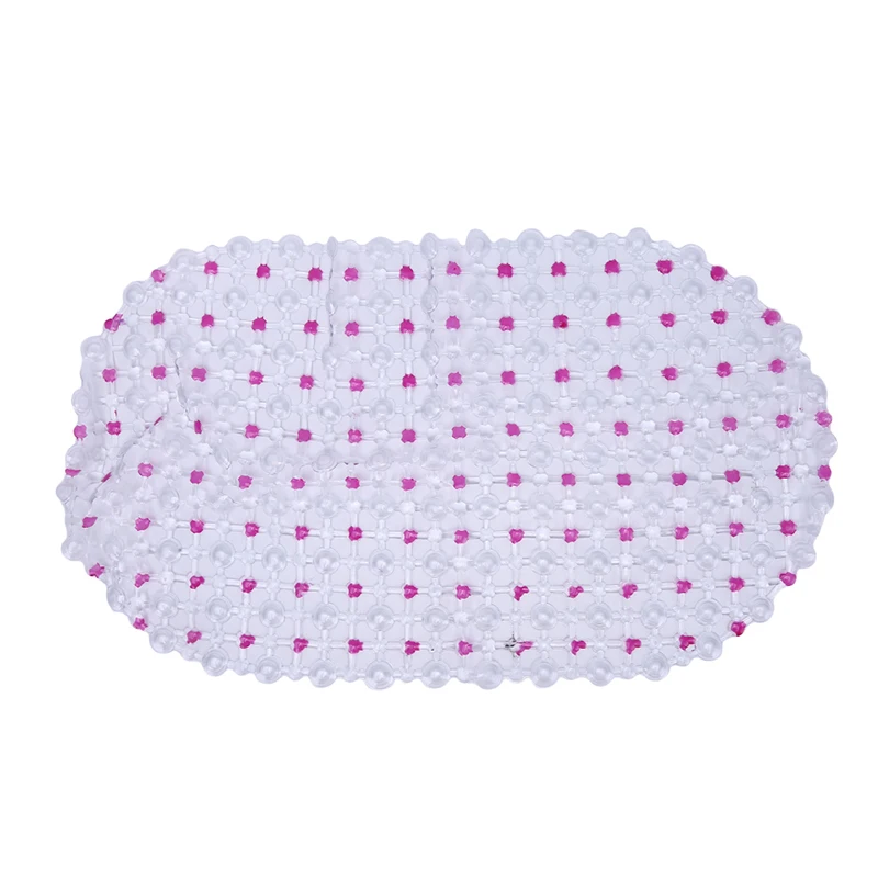 pink Прозрачный ПВХ коврик для ванной нескользящий коврик для ванной комнаты Детская безопасность душ всасывание Ванна Душ пластиковый красочный точечный шарик Массажная подушка - Цвет: pink