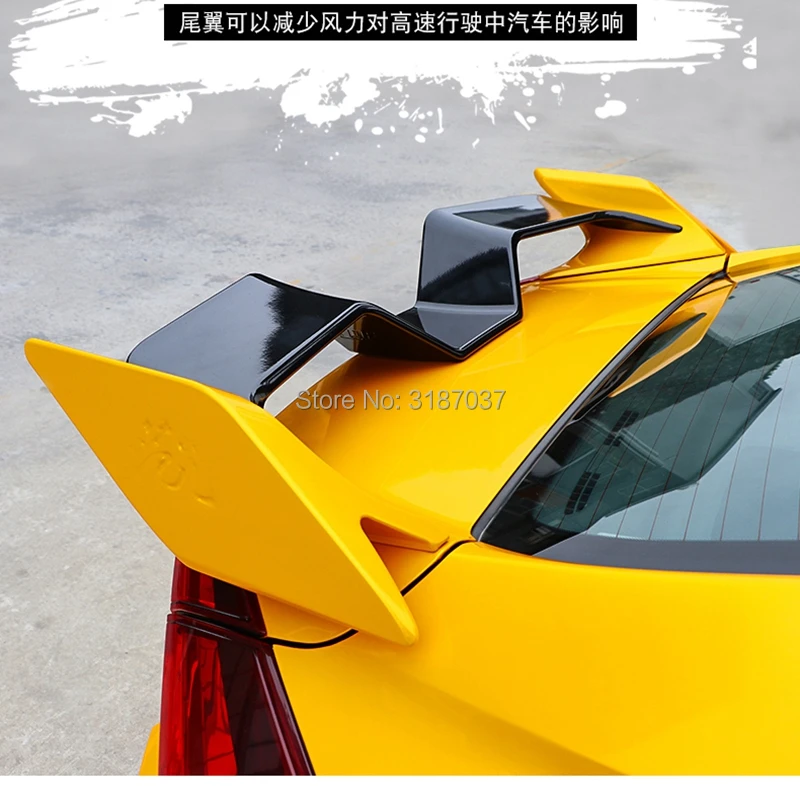 Для Honda Civic спойлер- yofer стиль cardecoration ABS пластик задний спойлер на крыше крыло багажника губы загрузки крышка автомобиля Стайлинг