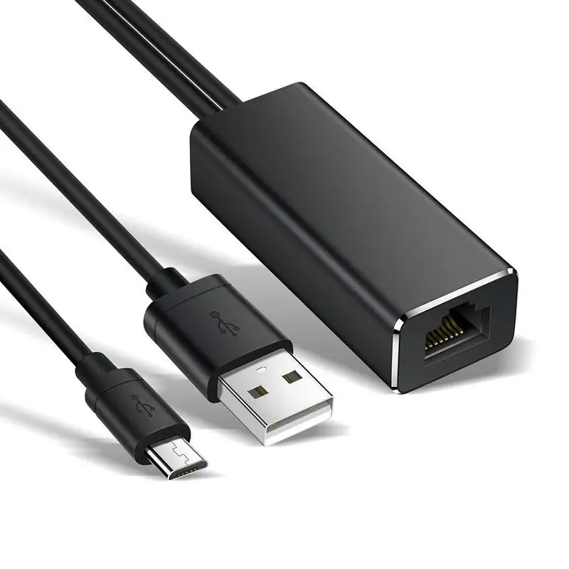 Для адаптера Ethernet Usb 2,0 к Rj45 для Google для Ultra Audio Tv Stick Micro-Usb сетевая карта