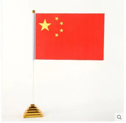 Plastic gold-plated base table flag pole desk seat conference room signing world small country bar decoration | Дом и сад