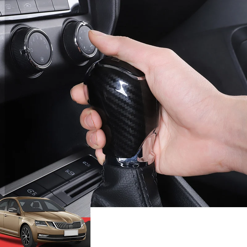 Lsrtw2017 углеродное волокно Abs автомобильный рычаг переключения передач для Skoda Octavia a7 Superb салонные молдинги аксессуары