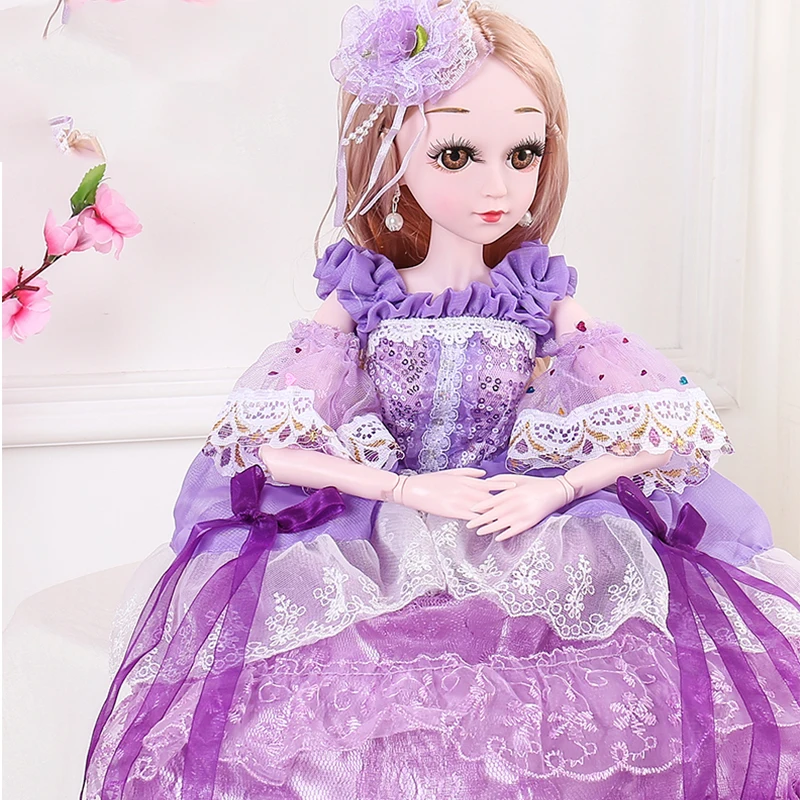 1 комплект 60 см BJD куклы игрушки с одеждой 3D глаза свадебное платье девушка кукла