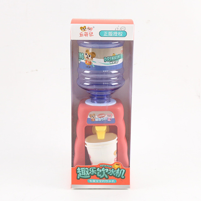 Water Dispenser for Children Kids Gift Cute Cold/Warm Water Juice Milk Drinking Fountain Simulation Cartoon Pig Kitchen Toy