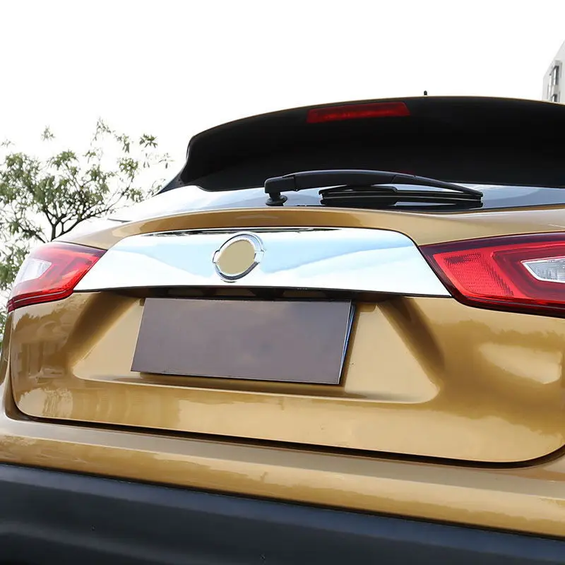 Подходит для Nissan Qashqai хром высокое качество Задняя Крышка багажника декоративная накладка