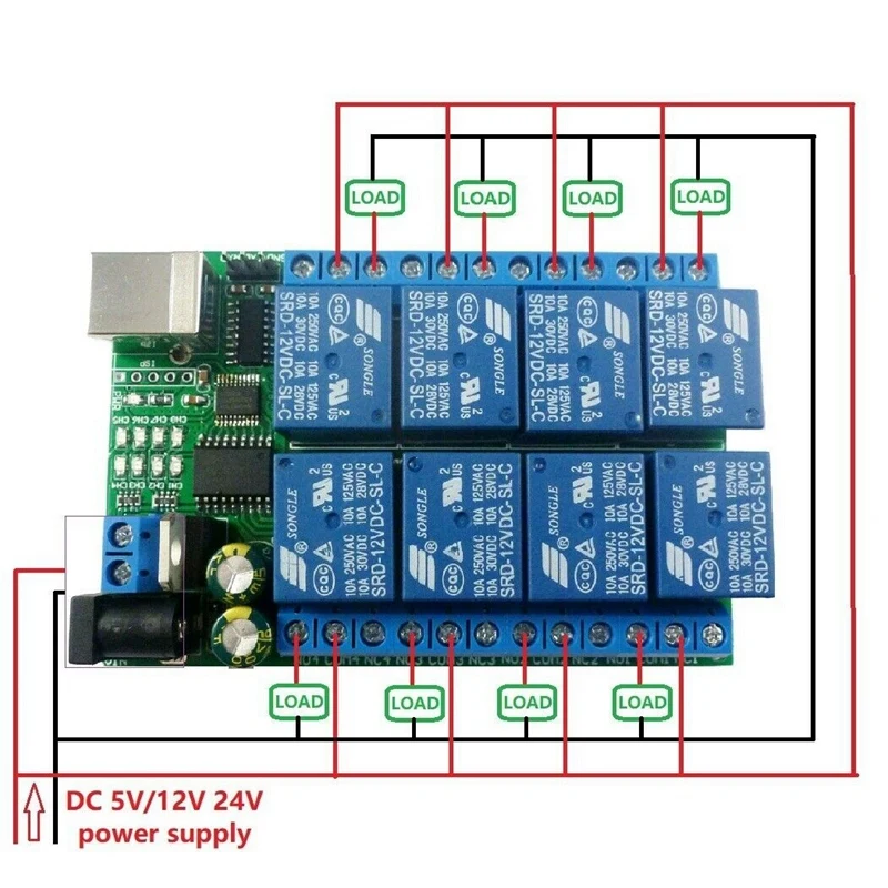 Usb Ttl232 Uart Pc Mcu Com релейный модуль Ch340 Win10 Linux Mac 8Ch