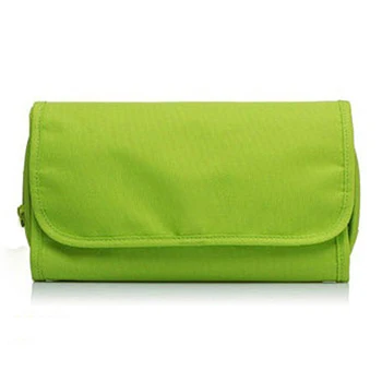 

Men Women Home Canvas Solid Toiletry Makeup Bag Storage Wash Pouch Large Capacity Hanging Folding Travel Mesh Clear With Hook