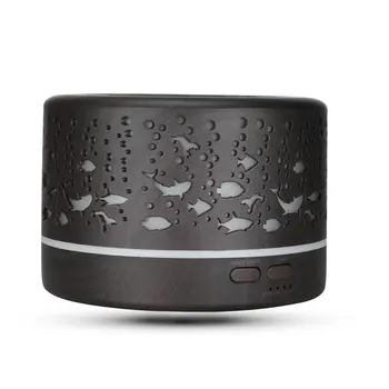 

700ml Essential Oil Diffuser Aromatherapy Machines Cool Mist Wood Grain Home Remote Control Air Humidifier Colorful LED Light