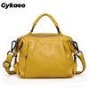 GYKAEO Winter Female Shoulder Bag Ladies Fashion Small Boston Genuine Leather Handbag Women Cowhide Crossbody Bags Bolsos Mujer ► Photo 1/6