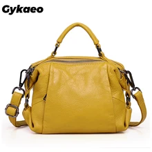GYKAEO, Зимняя женская сумка на плечо, женская модная маленькая сумка из натуральной кожи, женская сумка через плечо из воловьей кожи, Bolsos Mujer