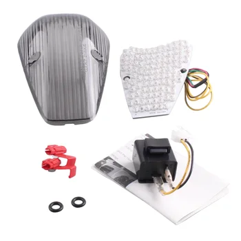 

Smoke LED Motorcycle Rear Brake Taillight E-Mark Turn Signal Light For Honda CUSTOM VTX1300 VTX1800 2002