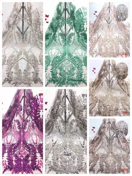

New Designs African Lace Fabrics Guipure Lace Fabric 2019 High Quality Nigerian Cord Lace Fabric For Wedding Dress