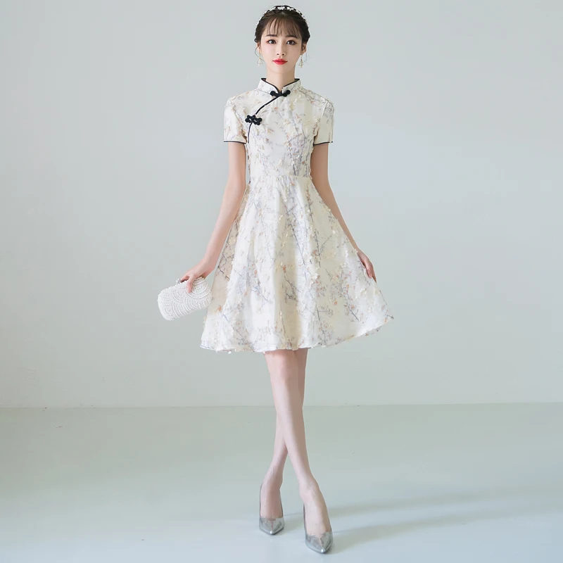Китайское платье vestidos mujer женское шелковое атласное cheongsam qipao Дракон и Феникс цветок китайское традиционное платье - Цвет: color1