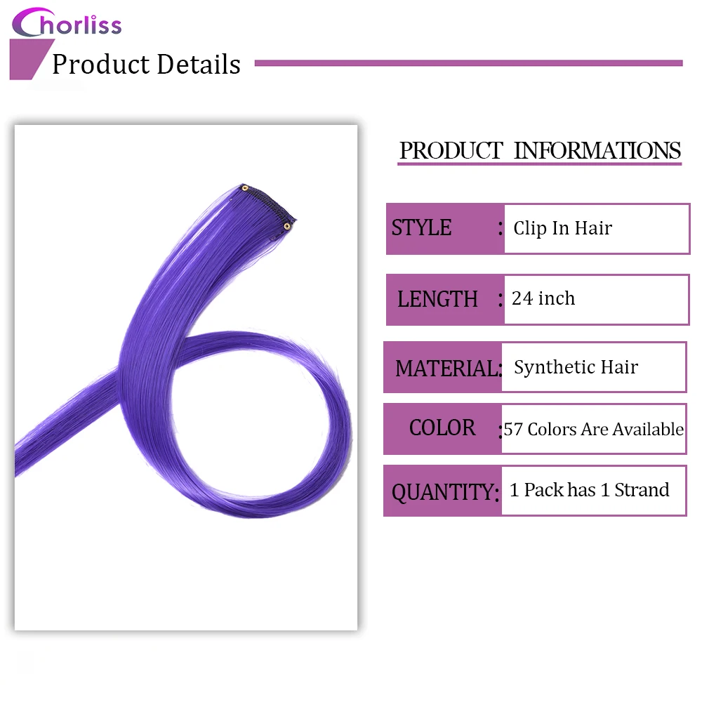 Synthetic Long Straight One Clip In Hair Extensions High Temperature Hairpieces For White Women