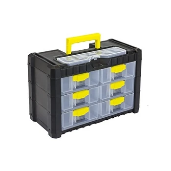

Alte Utensili CDF07007 Cassettiera Portaminuterie, 6 Cassetti, Nero
