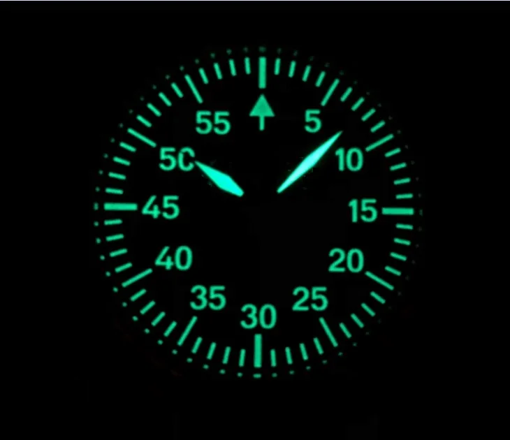 

44mm black dial two hands Asian 6498 17 jewels Mechanical Hand Wind movement men's watch luminous Mechanical watch PA176-PP8