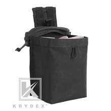 KRYDEX подсумок на молнии, тактический гибкий подсумок, органайзер, Молл, скрытый, свернутый, Молл, сумка на молнии для AR15 BK