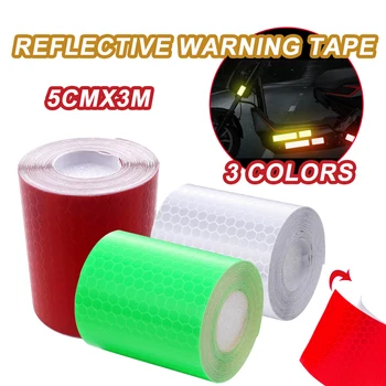 

Self Adhesive High Intensity Reflective Tape Safety Luminous Vinyl Stickers For Bicycle Clothes Bag Accessories White Red Green3