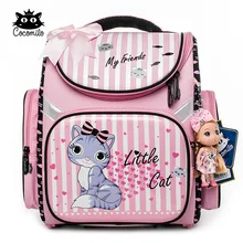 Cocomilo Детский рюкзак для девочек с рисунком кота из мультфильма ортопедические рюкзаки школьные сумки студенческая сумка Mochila Infantil