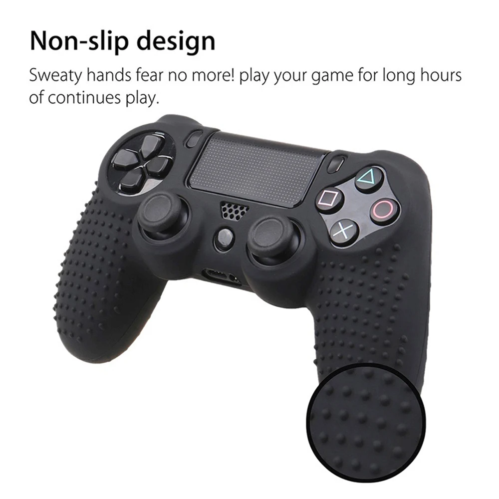 black Для Xbox playstation 4 PS4 контроллер Камуфляжный, силиконовый резиновый чехол - Цвет: black