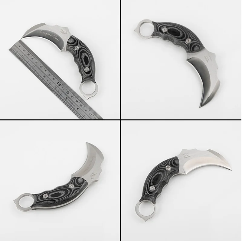 HS Инструменты Открытый Нож Karambit охотничьи ножи инструмент для кемпинга выживания тактический нож из нержавеющей стали нож для когтей скорпиона