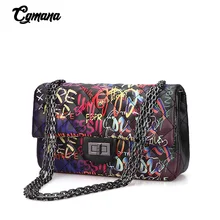Сумка для женщин Цвет Граффити напечатанный на плечо роскошные брендовые сумки дорожные сумки женские сумки на цепочке дамские ручные сумки