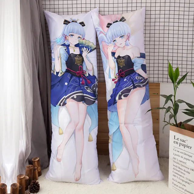 Genshin Impact Ayaka Pillowcase,Plush Game Printed Hugging Pillow Case Bedding Soft Toy Sofa Car Decorative For Anime Fans
