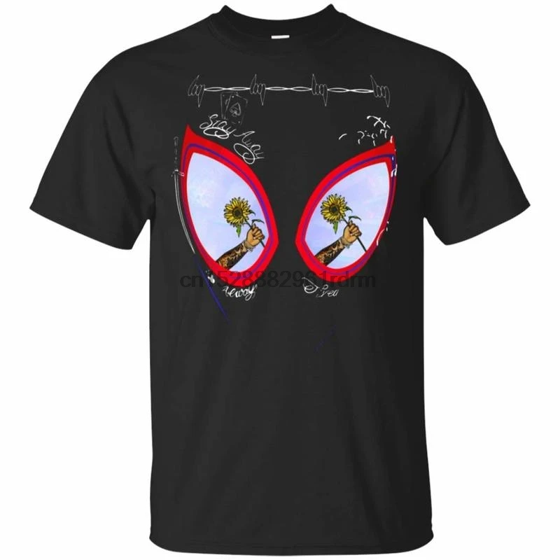 Clothing Post Malone Swae Lee Sunflower Spider Man T Shirt For Men 2397 T Shirts Aliexpress