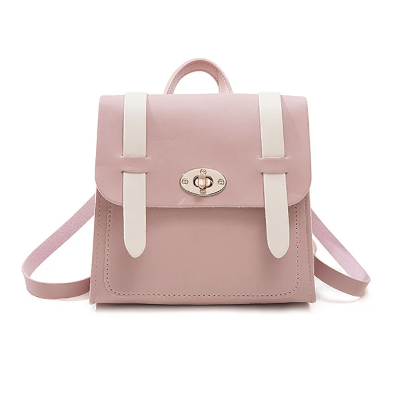 

TRASSORY Girls Small Travel Backpack Mini PU Leather Fashio School Bag for Ladies