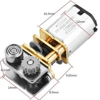 

3D Print Pen Motor DC 3V 6V 12V Electric 3/5/11rpm Reduction Ratio 298:1 Right Angle Output Gear Motors 12 V Volt Mini Metal N20