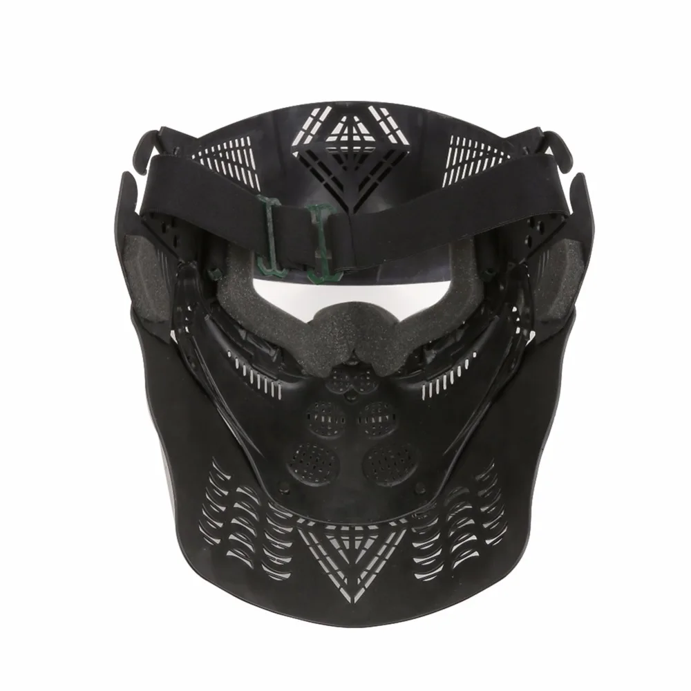 Military Full Face Airsoft Tactical Mask Lens Google With Neck Protection Shooting Hunting Accessores CS Wargame Paintball Masks