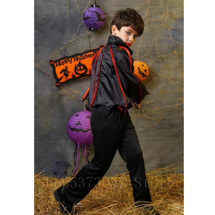Детские страшные костюмы для косплея на Хэллоуин накидка вампира мальчиков и
