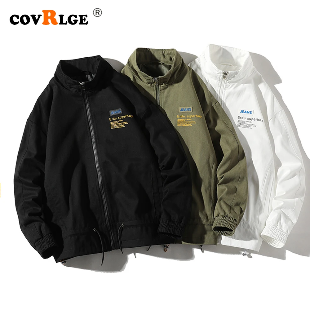 Men Military Jacket Coats Casual Windbreaker Ribbons Pockets Men's Overalls Bomber Jacket Hip Hop Streetwear Man Outwear MWJ202