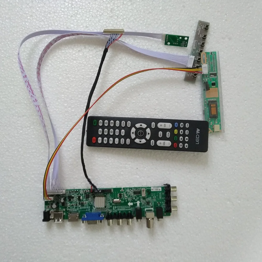 Для LTN154X3 L 1280X800 панель экрана плата контроллера комплект DVB-C цифровой сигнал ЖК-светодиодный Телевизор DIY DVB-T VGA AV USB RF HDMI